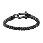 Horseshoe Cable Bracelet // Black
