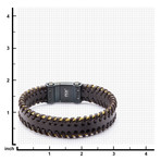 IP Cable Edge Bracelet // Brown + Gold