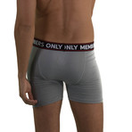3 Pack Athletic Boxer Brief // Black + White + Gray (XL)