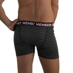 3 Pack Athletic Boxer Brief // Black + Gray + Striped (L)