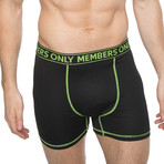 3 Pack Athletic Boxer Brief Contrast Elastic // Black + Blue + Green + Red (M)