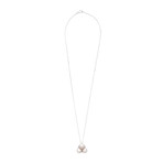 Assael 18k White Gold Diamond + Japanese Akoya Pearl Pendant Necklace II