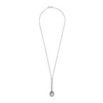 Assael 18k White Gold Diamond + Tahitian Pearl Necklace