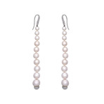 Assael 18k White Gold Diamond + Japanese Akoya Pearl Earrings I