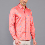 Owen Button-Up Shirt // Salmon (L)