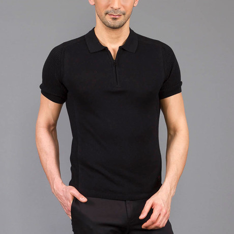 Gabriel Tricot Linen T-Shirt // Black (S)