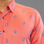 Owen Button-Up Shirt // Salmon (M)