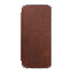 Clear Folio // Rustic Brown Leather (Samsung S9)