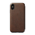 Rugged Folio // Rustic Brown Leather (iPhone XS)