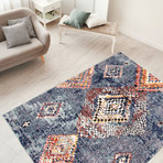 Morocco Mosaique Rug // Blue + Multi (7'3"L x 5'3"W)