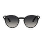 Men's Blaze Round Sunglasses // Gray + Gray Gradient