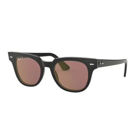 Men's Meteor Classic Polarized Sunglasses // Black + Violet Mirror + Gold
