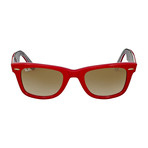 Men's Original Wayfarer Sunglasses // Red + Brown Gradient
