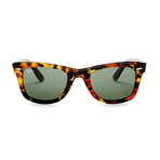 Men's New Wayfarer Sunglasses // Spotted Havana + Green