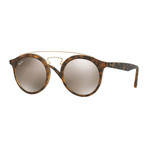 Men's Gatsby Phantos Double Bridge Sunglasses // Havana + Light Brown Mirror + Gold
