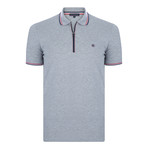 Victor Short Sleeve Polo Shirt  // Gray Melange (L)