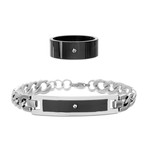 Plated Curb Chain Bracelet // Black