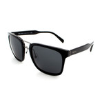 Prada // Men's PR14TS-1AB5SO Square Double Bridge Sunglasses // Black + Gray
