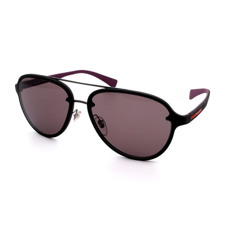 Men's PS52SS-VII6X1 Aviator Sunglasses // Black + Gray