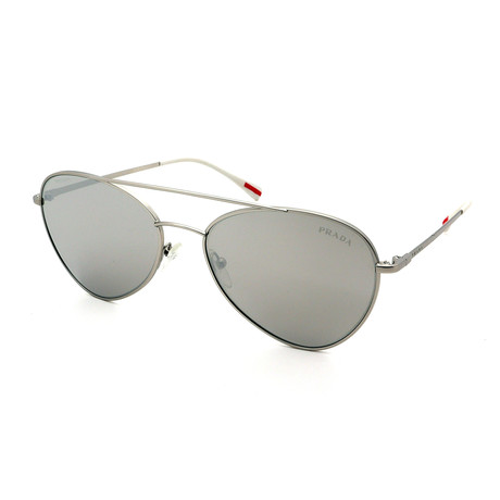 Men's PS50SS-1AP2B0 Sunglasses // Silver + Silver Mirror