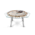UNOOTTO Wood Edition Poker Table (Sea Sand + Tobacco)