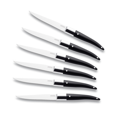 Laguiole Expression 12-Piece Steak Knife Set // Plain Edge (Bakelite Wood Handle)