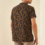 Geometric Shirt // Brown (L)