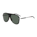 Men's 224S Sunglasses (Black Khaki Frame + Green Lens)