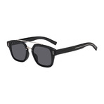 Men's Fraction Sunglasses (Black Frame + Gray Lens)