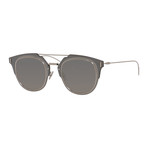Men's Composit Navigator Sunglasses (Palladium Frame + Gray Lens)