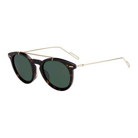 Men's Master Sunglasses (Havana Gold Frame + Green Lens)
