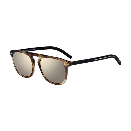 Men's 249S Sunglasses // Gray + Ivory Mirror + Brown Havana