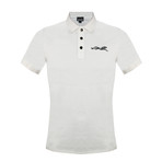 Men's Knitted Polo Shirt // White (2XL)