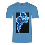 Men's Knitted T-Shirt // Light Blue (XL)