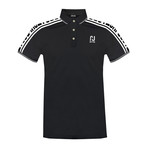 Men's Polo Shirt // Black + White V2 (M)