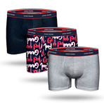 Feel Good Boxer // Navy + Red + Gray // Set of 3 (XS)