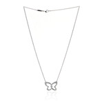 Chopard 18k White Gold Diamond Little Butterfly Necklace