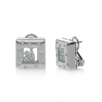 Chopard 18k White Gold Diamond Happy Diamonds Earrings I