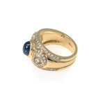Chopard 18k Yellow Gold Diamond + Sapphire Happy Diamonds Ring // Ring Size: 6
