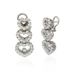 Chopard 18k White Gold Diamond Happy Diamonds Earrings II