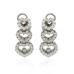 Chopard 18k White Gold Diamond Happy Diamonds Earrings II