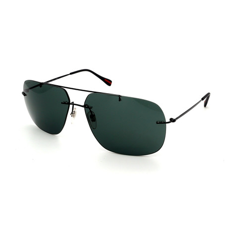 Men's PS55PS-7AX3O1 Sunglasses // Black + Gray