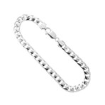 Hollow 10K Cuban Chain Bracelet // 6.5mm // White