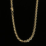 Solid 14K Tiger Chain Necklace // 3.5mm // Yellow (18" // 10.1g)