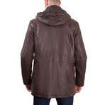 Vittorio Brown Leather Jacket // Brown (Euro: 58)
