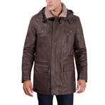 Vittorio Brown Leather Jacket // Brown (Euro: 54)