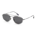 Burberry // Men's BE3106-10038756 Sunglasses // Transparent Gunmetal + Gray