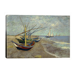 Fishing Boats on the Beach at les Saintes Maries de la Mer by Vincent van Gogh (26"H x 40"W x 1.5"D)