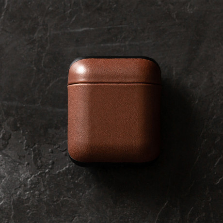 Airpods Case // Rustic Brown Leather