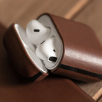 Airpods Case // Rustic Brown Leather